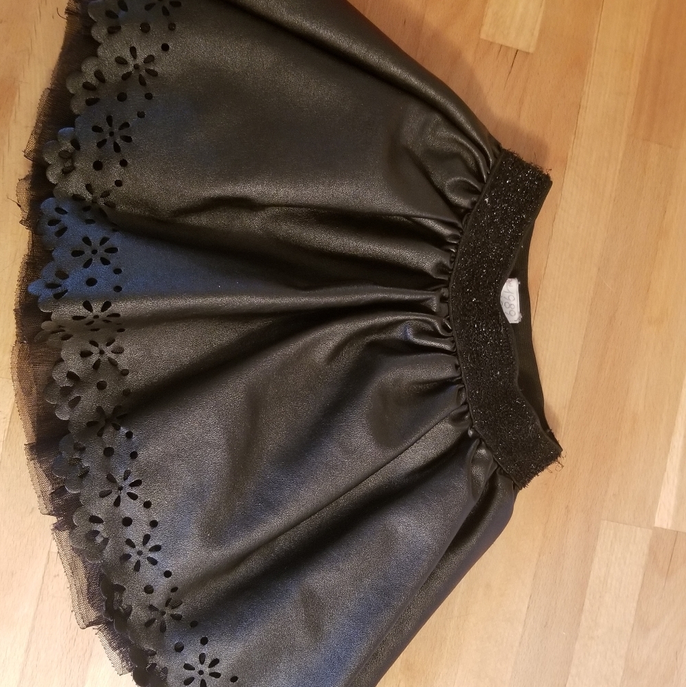 Black leather tutu skirt